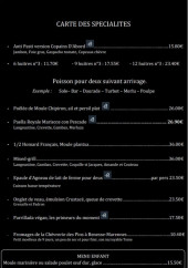 Menu Les Copains d'Abord - Carte des spécialités