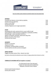 Menu Munda-kfé - Les plats à la carte