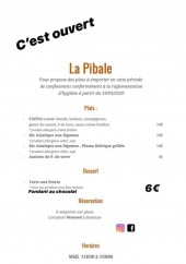 Menu La Pibale - Un exemple de menu du jour