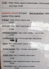 Menu Midi Minuit - Les sandwichs
