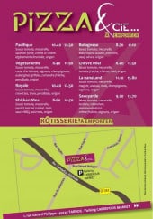 Menu Pizza Et Cie - les pizzas