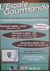 Menu L'Escale gourmande - Les formules