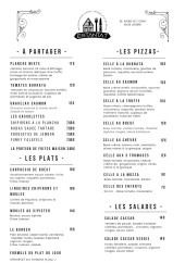 Menu Estantat - Les pizzas, plats, ...