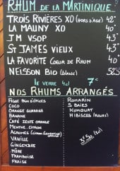 Menu La Guinguette Why not - Les rhums