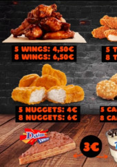Menu Le Royal - Les assiettes  , tenders, et wincs ,...