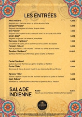 Menu Le Madras - Les entrées et salade indienne