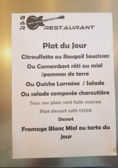 Menu Rock Around The Cook - exemple de plat du jour