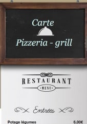 Menu Sur Le Pont - Entrées, pizzas