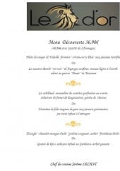 Menu Le Lion d'Or - Menu découverte 