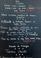 Menu Chez Blanche - Exemple de menu