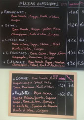 Menu Simplement Pizza - Exemple de menu