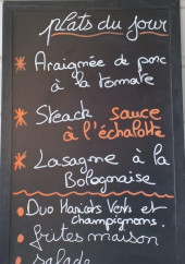 Menu Au Coin du Feu - L'ardoise