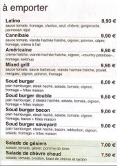 Menu Restaurant de la rose - Les pizzas suite