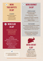 Menu Le Rhinocéros - Les menus