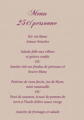 Menu Gy suis Gy reste - Menu 25€