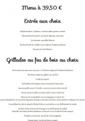Menu Ferme des 3 Maillets - Le menu à 39.5