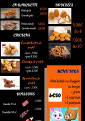 Menu Anatolia - Les chickens, en barquettes, ...