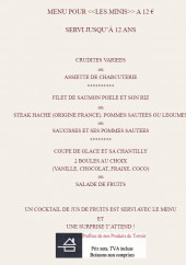 Menu Le Saint-Hubert - Le menu enfant