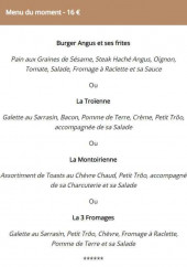 Menu Auberge Sainte Catherine - Le menu du moment