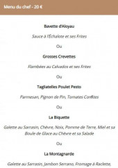 Menu Auberge Sainte Catherine - Le menu du chef