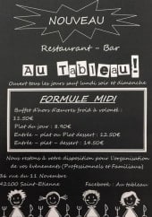 Menu Au Tableau - La formule midi