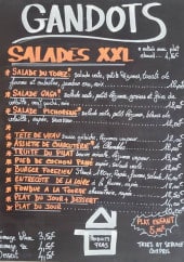 Menu Bistrot gaga - Les salades, plats,...