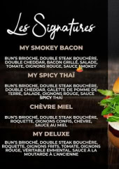 Menu My burger - Les burgers signatures