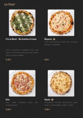 Menu Pizza Cosy - Les pizzas