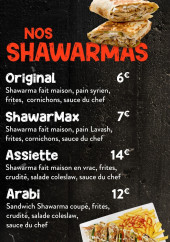 Menu ShawarmaX - Les shawarmas