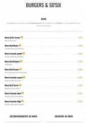 Menu Brut Butcher - Les menus burger et so'six