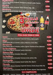 Menu Pizzeria Pazza - Les pizzas base crème et suppléments