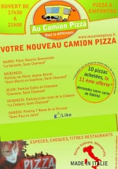 Menu au camion pizza - Carte et promos au camion pizza