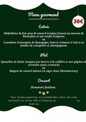 Menu Bistrot 5 Crocs - Les entrées, plats et desserts