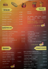 Menu O'Grill - Les burgers, sandwichs, ...