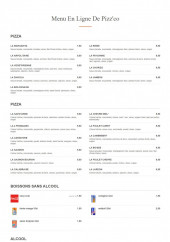 Menu pizz'co - La carte