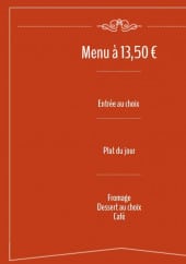 Menu L’Estampille - Menu à 13,50€