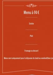 Menu Les temps nouveaux - menu à 14€