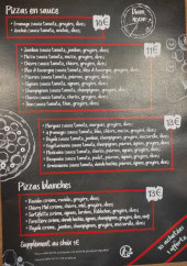 Menu Lily Pizza - La carte des pizzas