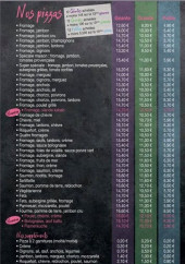 Menu Kod'saveurs - les pizzas