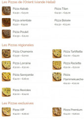 Menu First Pizz’ - Les pizzas de l&amp;#039;orient, pizzas régionales et exclusive