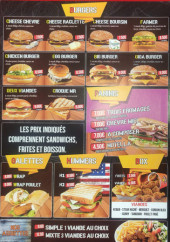 Menu Le miam's - Les burgers