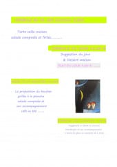 Menu L'entracte - Formules