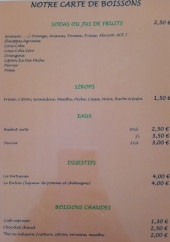 Menu Chez Lôrette - Les jus de fruits, digestifs et boissons chaudes,...