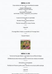 Menu La Petite Auberge - Les menus