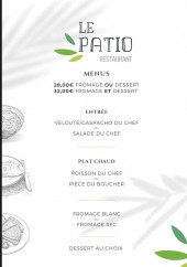 Menu Le Patio - Les menus