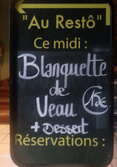 Menu Au Restô - L'ardoise