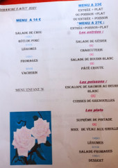 Menu Relais de L'Impériale - Les menus