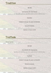 Menu Auberge Paysanne - Les menus