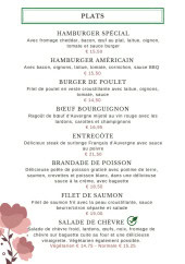 Menu Rêve de la Vallée - Les plats