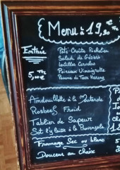 Menu L'Aventure - L'ardoise